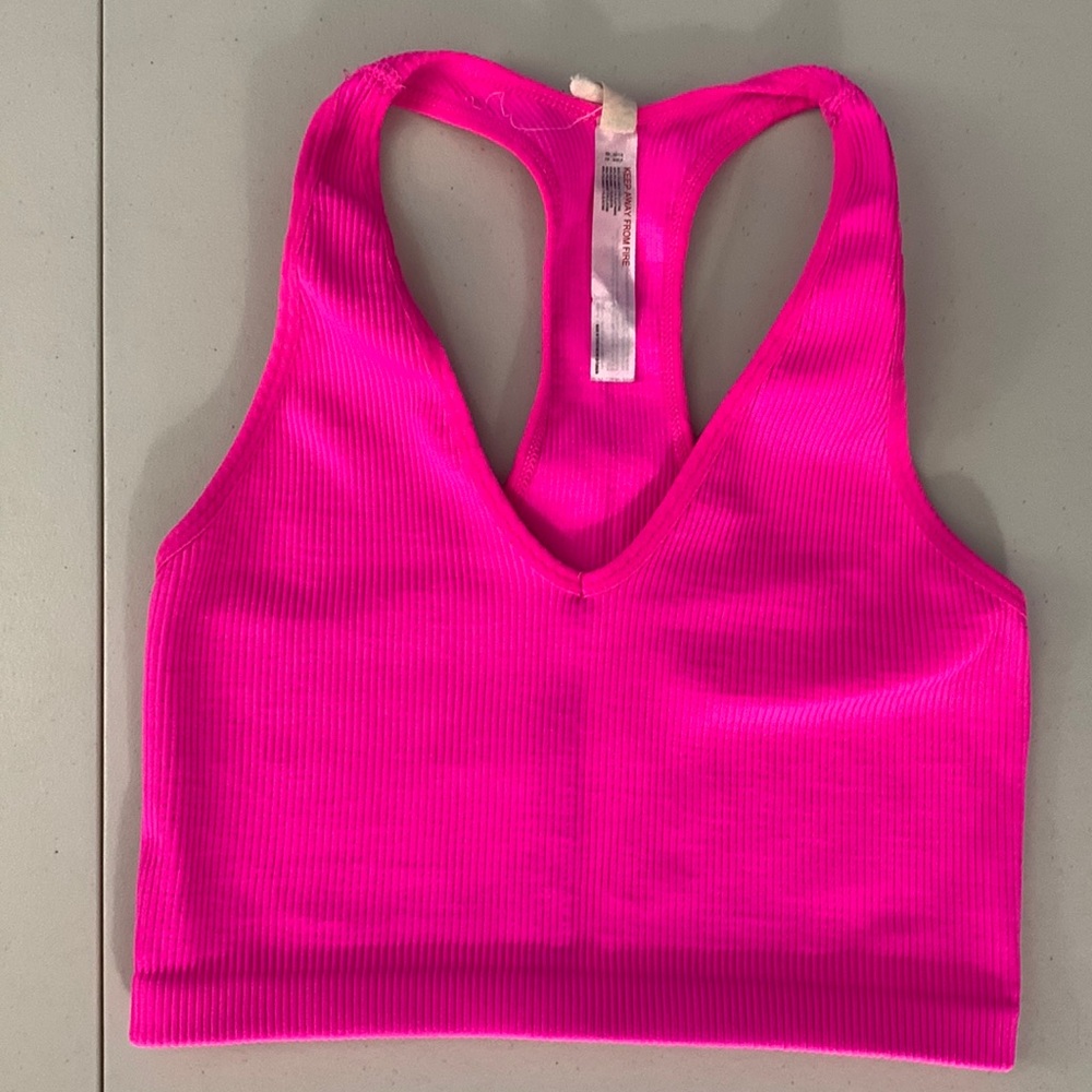 Free people movement ribbed crop racer back tank